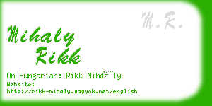 mihaly rikk business card
